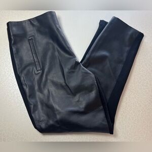 CHICO’S | Faux Leather Front Ponte Back Pants. Size: L/12, Chicos-2
